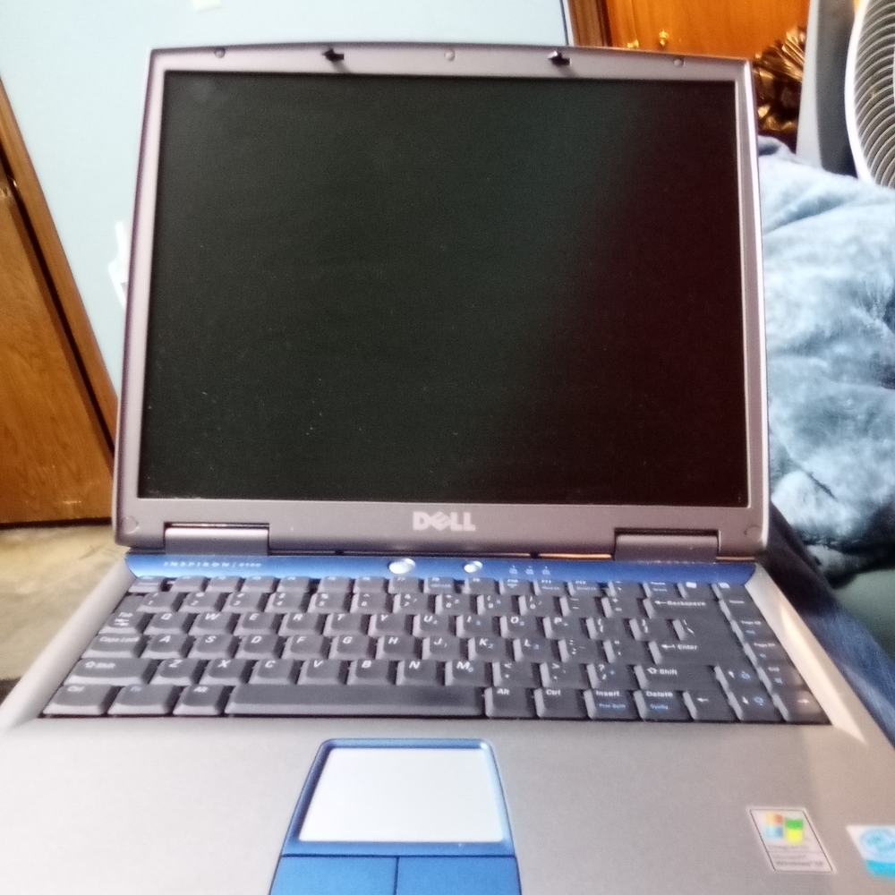 Dell Silver Laptop with Blue Accents